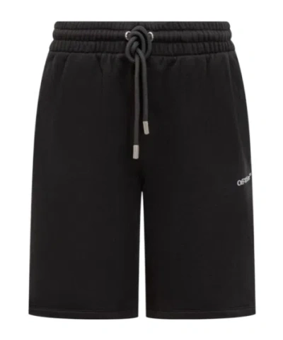 OFF-WHITE OFF-WHITE LOGO DETAILED DRAWSTRING SHORTS