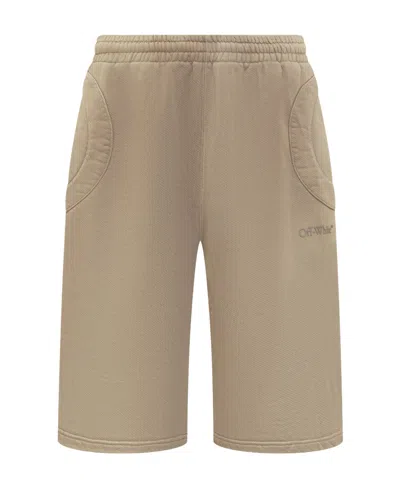 OFF-WHITE OFF-WHITE LOGO DETAILED HIGH WAIST SHORTS