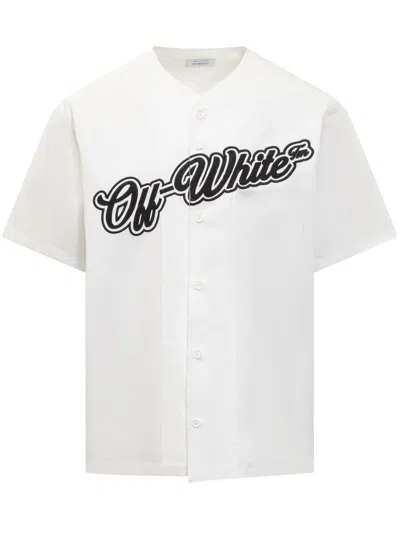 Off-white Logo Detailed Short-sleeved Shirt In White