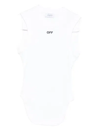 Off-white Oberteil Mit Logo-detail In White