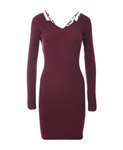 Off-white Logo Dress In Red