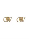 Off-white Earrings Embellished Letters In Gold
