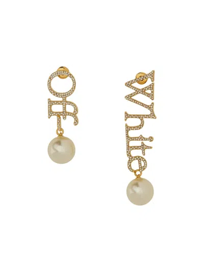 OFF-WHITE LOGO EARRINGS