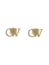 Off-white Earrings Embellished Letters In Gold