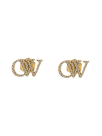 OFF-WHITE LOGO EARRINGS