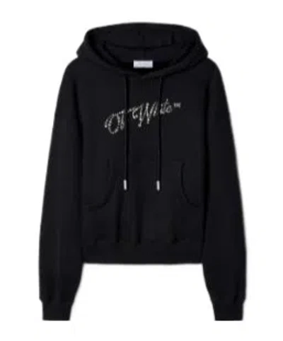 Off-white Logo-embellished Hoodie In Black