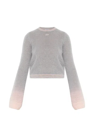 Off-white Logo-embellishment Sweater In Gray