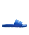 Off-white Logo Embossed Slip-on Slides In Blue