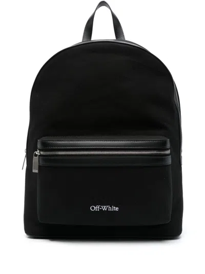 Off-white Logo-embroidered Backpack In 1000 Black No Color