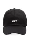 Off-white Logo-embroidered Baseball Cap In Black