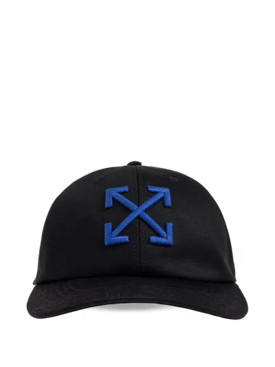Off-white Logo-embroidered Baseball Cap In Black
