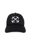 Off-white Arrow Drill-embroidered Baseball Cap In Black/white