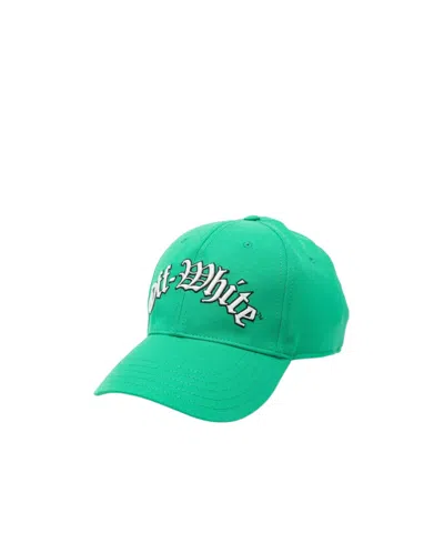 Off-white Logo-embroidered Baseball Cap In Green