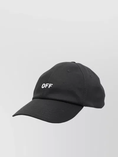 Off-white Logo-embroidered Baseball Cap With Curved Peak In Black