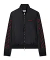 Off-white Embroidered Shell Bomber Jacket In Black