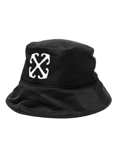 OFF-WHITE LOGO-EMBROIDERED BUCKET HAT