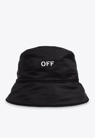 OFF-WHITE LOGO-EMBROIDERED BUCKET HAT