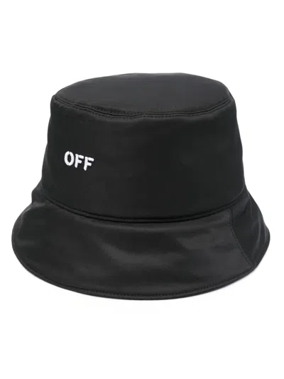OFF-WHITE LOGO-EMBROIDERED BUCKET HAT