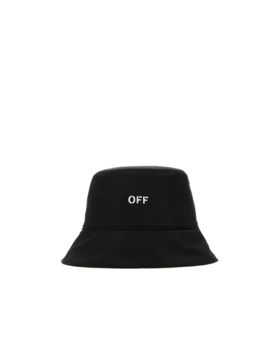 OFF-WHITE OFF-WHITE LOGO EMBROIDERED BUCKET HAT