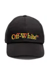 Off-white Logo-embroidered Cap In Black