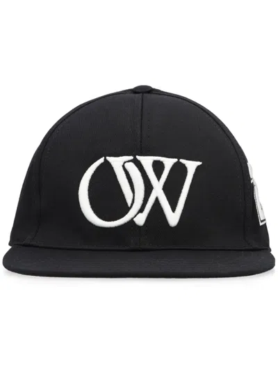 Off-white Drill Ow Logo-embroidered Baseball Cap In Black