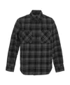 Off-white Plaid Pattern Button-down Collar Shirt In Black