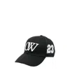 Off-white Eyelet Vents Six-panel Construction Cap In Black