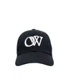 Off-white Eyelet Vents Six-panel Construction Cap In Black