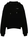 Off-white Off- Brushed Cotton Skate Fit Tattoo Arrow Men's Hoodie In Black