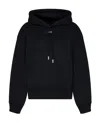 Off-white Off White Logo Cotton Hoodie In Black