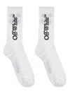 Off-white Logo-embroidered Cotton Socks In White