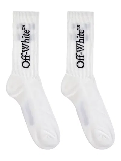 OFF-WHITE LOGO-EMBROIDERED COTTON SOCKS