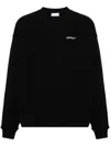 Off-white Men's Cotton Crew-neck Sweatshirt In Black