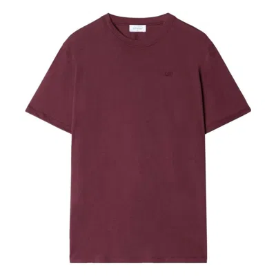 OFF-WHITE OFF-WHITE LOGO-EMBROIDERED COTTON T-SHIRT 'BURGUNDY'