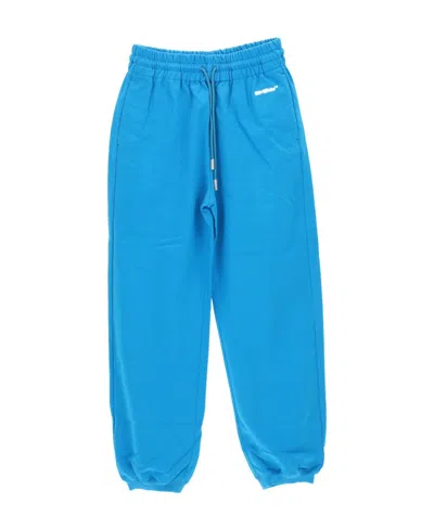 OFF-WHITE LOGO-EMBROIDERED COTTON TRACK PANTS