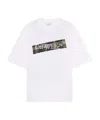 Off-white Flannel Diagonal Skate Short Sleeve Logo Tee In White