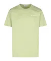 Off-white Round Neck Short-sleeved T-shirt In Green