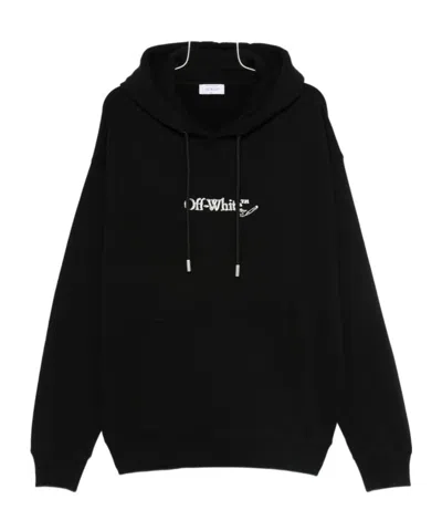 OFF-WHITE OFF-WHITE LOGO PRINTED DRAWSTRING HOODIE