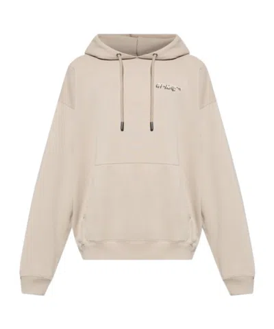 Off-white Long-sleeved Sweatshirt In Brown