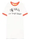 Off-white Logo-embroidered Dress In 白色
