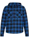 Off-white Plaid Check-pattern Flannel Overshirt In 蓝色