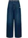 Off-white Blue Wide Denim Jeans In 4403 Medium Blue - Off White