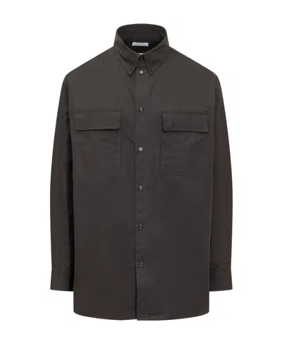 OFF-WHITE OFF-WHITE LOGO EMBROIDERED LONG-SLEEVED SHIRT