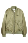 Off-white Logo-embroidered Bomber Jacket In Four Leaf Clover