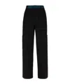 Off-white Cotton Cargo Pants With Multiple Pockets In Black