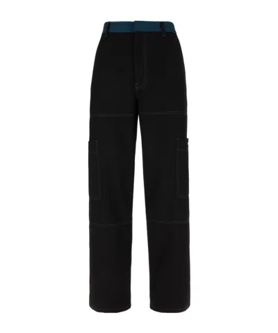 OFF-WHITE COTTON CARGO TROUSERS