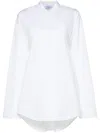 Off-white Poplin Cross-belt Button-front Shirt In White