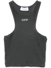 Off-white Logo-embroidered Rowing Top In Grey