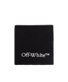 Off-white Logo Embroidered Scarf In Black