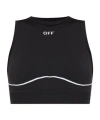 Off-white Off White Women Black Seamless Activewear Top In Black